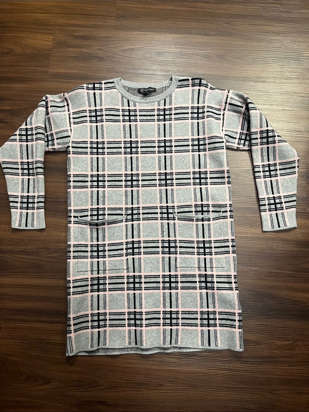 INC Plaid Sweater Dress
